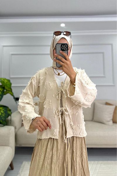 HİFADEN Γυναικείο Κιμονό με λεπτομέρεια με φούντες