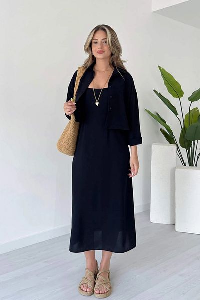 Sorridi Ayrobin Fabric Shirt Dress 2 Piece Set