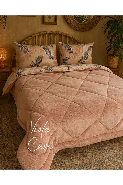 Violacasa Double Sided Welsoft Quilt Set Double Powder Feather