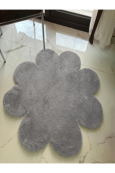 SOFT DECOR Kaymaz Taban Yuvarlak Papatya Şekilli Halı Modern Salon Koridor Mu...