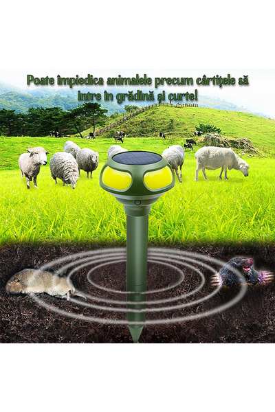 VENTLEX Aparat Anti Cartite Cu Ultrasunete/vibratii , Soareci De Pamant, Soareci, Popandai Si Alti Daunatori