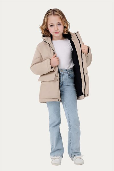 Firststops Girl's Sport Outfit - Unmixable 3 Coats Parka with Toilet Production