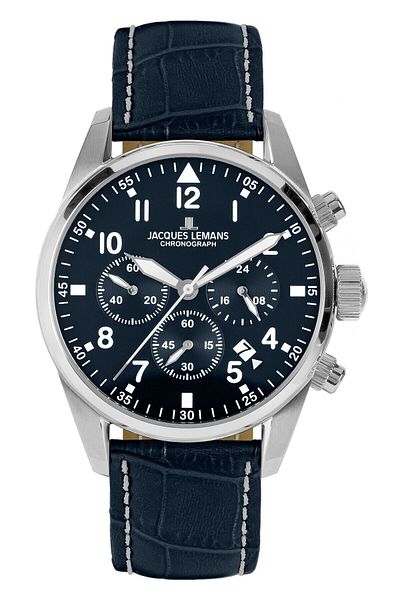 Jacques Lemans Mens Watch 42-2b, Quartz, 42mm, 10atm