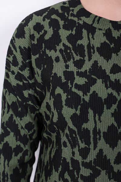 Linvey Summer Comfortable Fit Wrinkle Fabric Leopard Pattern Double Suit Elastic Pants & Loose Cut Tunic