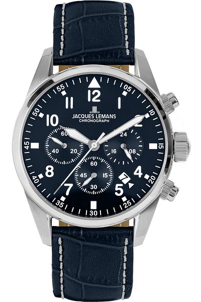 Jacques Lemans Mens Watch 42-2b, Quartz, 42mm, 10atm