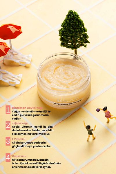 LET'SCRUB 280 Gr Cold Effect Body Scrub - Firming and Moisturizing Body Scrub
