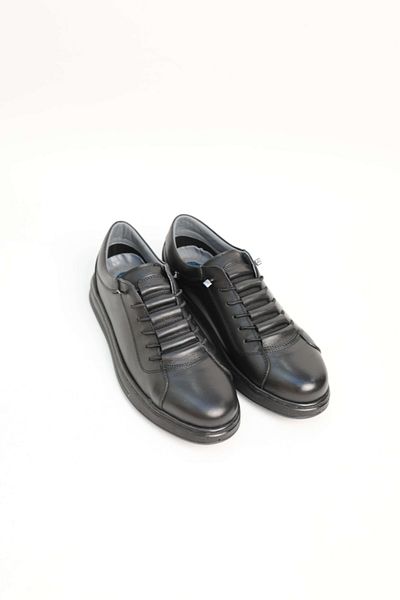 Greyybull Shoes adidași bărbați cu elastic negru -sport din piele