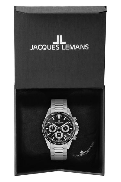 Jacques Lemans Mens Watch 1-1877e, Quartz, 40mm, 20atm
