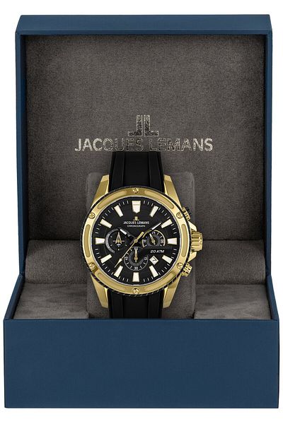 Jacques Lemans Mens Watch 1-2141d, Quartz, 48mm, 20atm