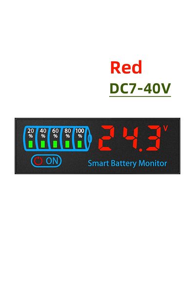 Choice Red Dc7-40v Dc7-55v 3s-14s Battery Level Indicator 12v 24v 36v 48v 18650 Lipo Lithium Battery Capaci
