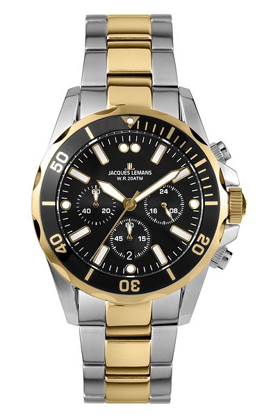 Jacques Lemans Mens Watch Jacques Lemans 1-2091I, Quartz, 44mm, 20ATM