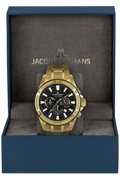 Jacques Lemans Mens Watch 1-2141j, Quartz, 48mm, 20atm