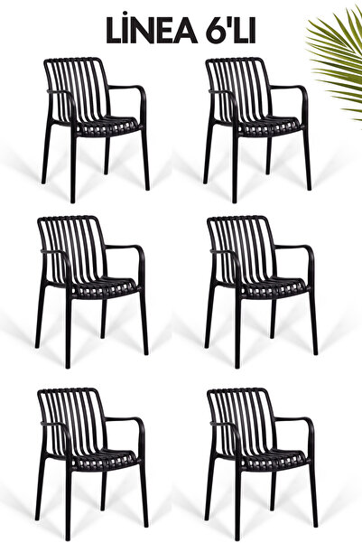 RETRO ART Paris Kafe Bahçe Restoran Sandalyesi 6'lı set