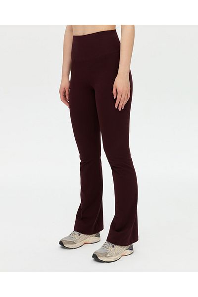 Ayma Active Chestnut High Waist Organic Cotton Flared Leg Leggings
