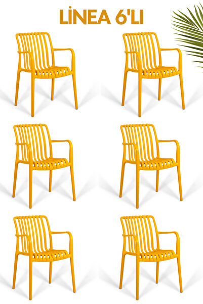 RETRO ART Paris Kafe Bahçe Restoran Sandalyesi 6'lı set