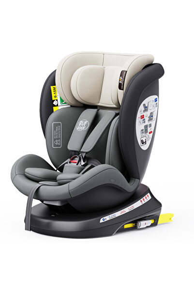 BUF BOOF Scaun auto TWT Plus iSize Buf Boof MandaraGrey cu isofix Rotativ 360 Pozitie Somn 40-150 cm