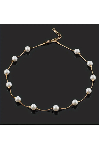 Chic Charms İnci Sıralı Zincir Tasarım Kolye
