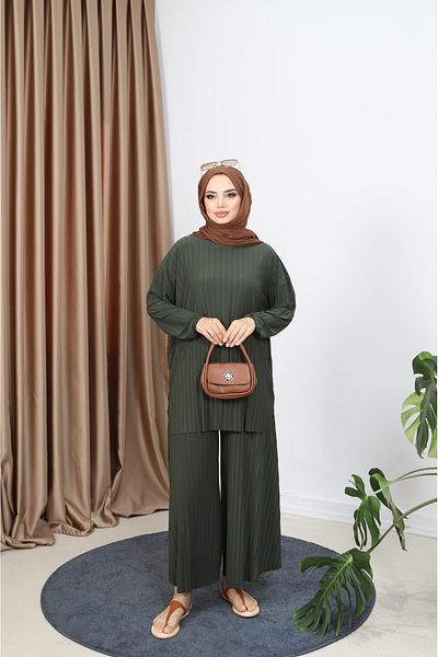 NİSUM MODA Κοστούμι πλισέ παντελόνι