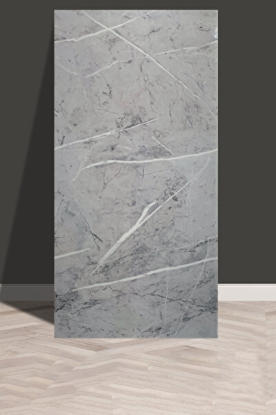 Bien Home 30x60 Cm Light Gray Marble Patterned Ceramic Bathroom PVC Wall Panel -6034
