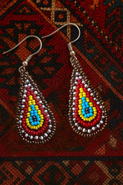 Puffy Colorful Beaded Droplet Earrings – Bohemian & Ethnic Style
