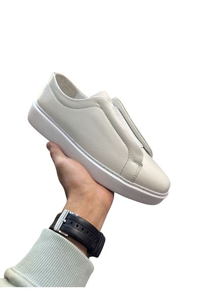 Greyybull Shoes White Men's Leather Sneakers