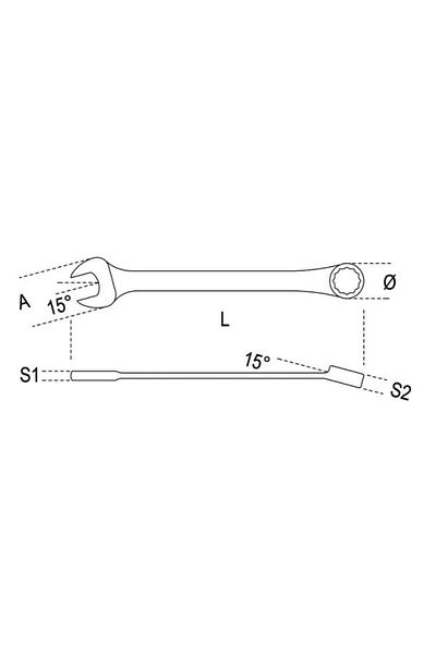 Beta 142as Inch Ratchet Combined Wrench 9/16''
