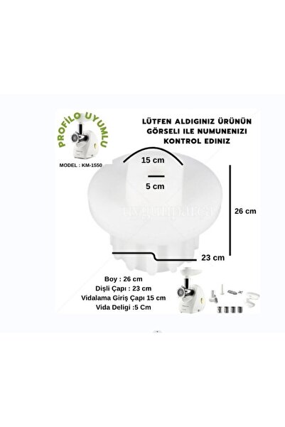 Bosch Profilo Km-1550 Kıyma Makinesi Dişlisi (1 Adet ) Uyumlu