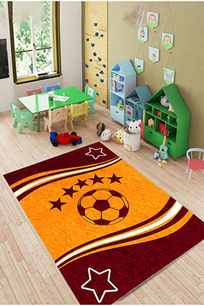 Bebişim Halı Sarı Kırmızı Bi188 Çocuk Odası Halısı