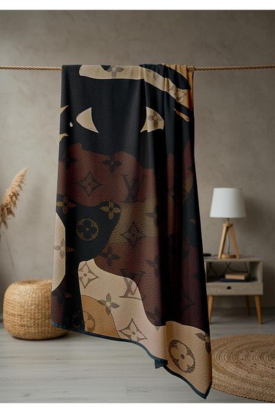 Doruklar Home Collection Πετσέτα θάλασσας με μοντέρνα σχέδια ψηφιακής εκτύπωσης 80x160 cm Lux58