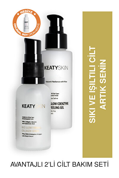 KEATY Sıkı ve Parlak Cilt Kolajen Seti | Anında Soyulan Peeling 100Ml + Kolaj...