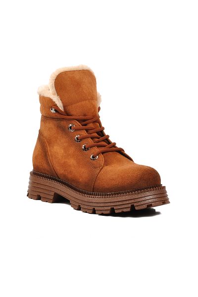 AYAKMOD Tan Suede Γυναικείες Μπότες