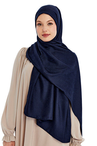 Altobeh Monogram Ethnic Pattern Shawl - Navy Blue