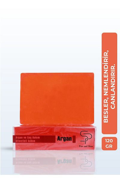 Pureandshine Argan and Hair Care Glycerin Soap (120 Gr)