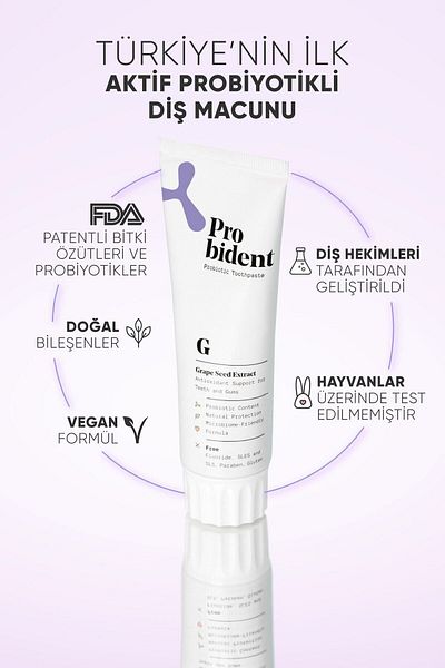 Probident Natural Probiotic Added Grape Seed - Flavored and Fluoride-Free Kids