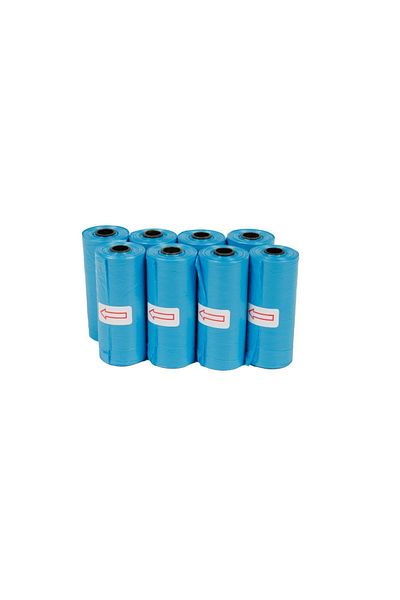 BAMM BAMM Cat Dog Poop Garbage Bag Excrement Bag Blue 8 Rolls (120 pieces)