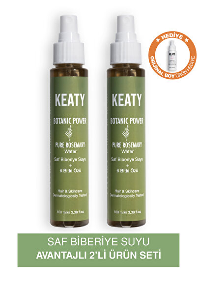 KEATY 2'li Biberiye Suyu | 6 Bitki Özlü | Saç Dökülmesini Azaltan & Uzamayı D...