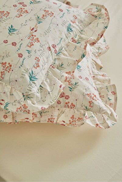 Ricco Lifes 100% Cotton Gaia Ruffle Pillow Case (2 Pcs)