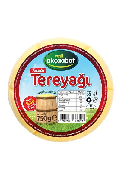 Yeşil Akçaabat Trabzon Tereyağı Tuzlu 750 gr