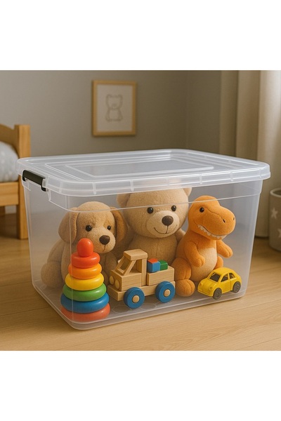 DEEMBRO 3 Pieces 40 Lt Storage Box with Wheels Storage Container with Wheels Large Size Storage Box 41*60*23 cm