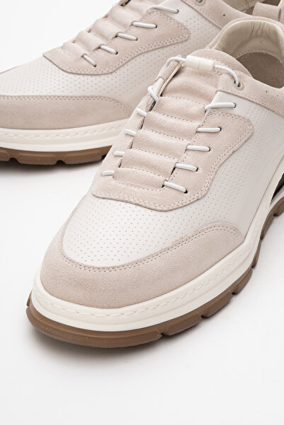 Hammer Jack Men's Rubber Laced Daily Comfort Shoes Real Leather Hj 25024m Beige