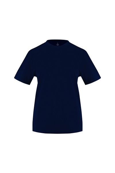 Soho Mood Pachet de 4 tricouri de bază pentru femei, 100% bumbac, cu gâtul rotund (4 bleumarin)