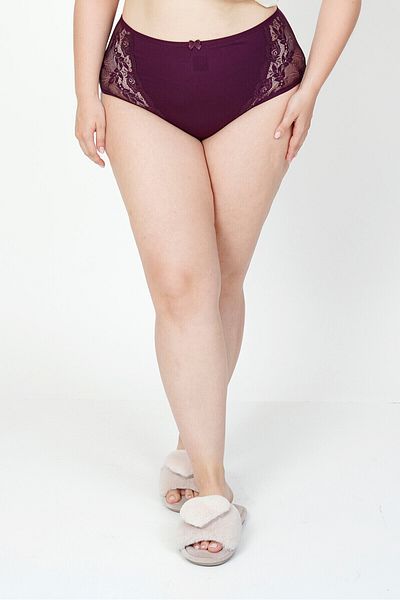 HNX Cotton Lace Detail High Waisted Panty