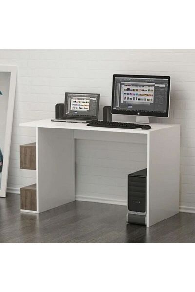 Modella Limber PC table white/walnut
