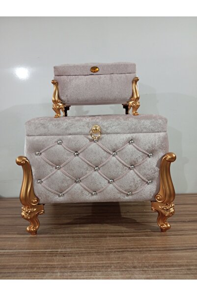 Sonem Çeyiz Çeyiz Sandık Nişan Bohça Damat Gelin Sandığı 2li 0605