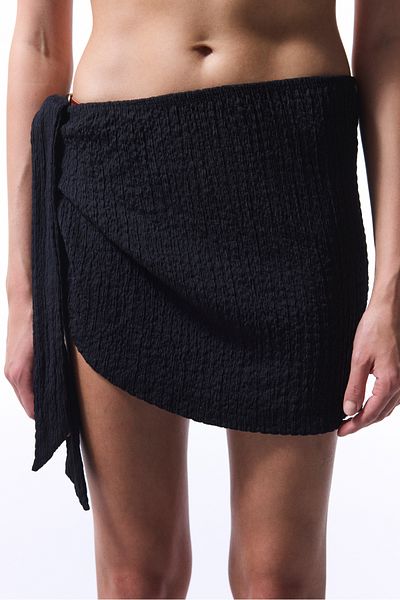 Penti Black Bubble Tie Detailed Pareo