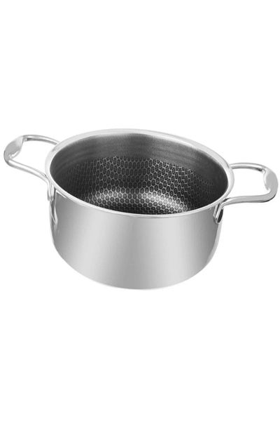 Cookcell Stainless Steel Cookware Set With Glass Lid. 7 Pieces.
