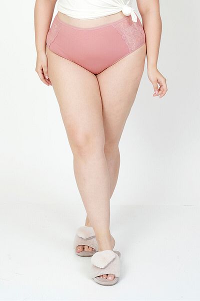 HNX Cotton Front and Back Lace Detail Panties