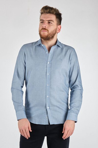Ecer Cămașă minimalistă pentru bărbați: eleganță ocazională, mânecă lungă, de înaltă calitate