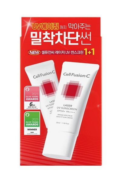 Cell Fusion C Laser Anti-Aging High Protective Spf 50 + Sunscreen 35 ml 2 Pcs