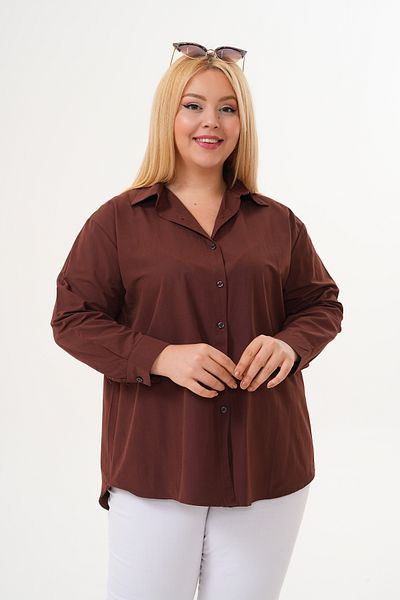 Patika Women's Plus Size Comfortable Shirt - Bitter Brown